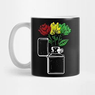 red yellow green rose lighter Mug